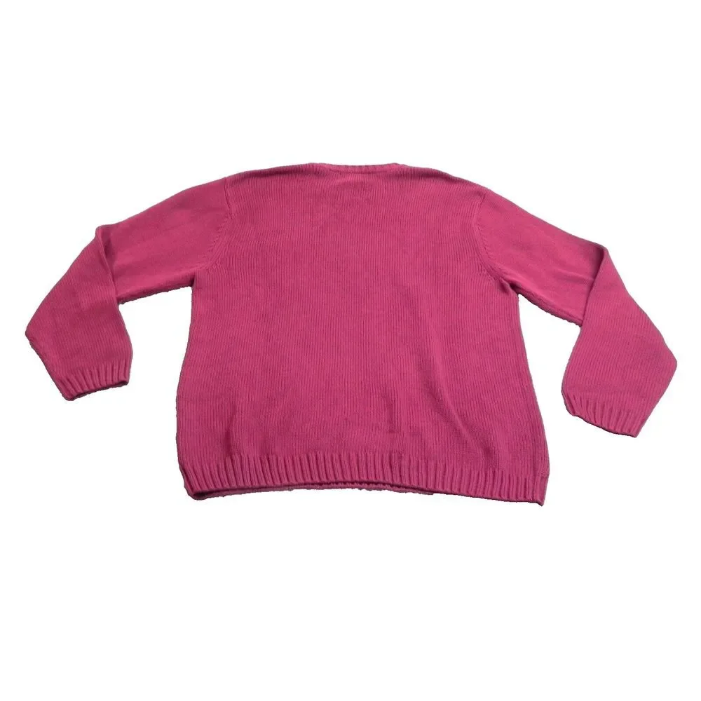 CHAPS Sweater Adult Large Maroon Cable Knit Crest Logo Outerwear Pullover Mens‎
